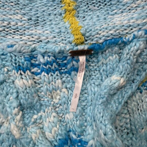 Free People Laguna Tank Blue Knit Sleeveless Sweater Size Small Cotton NWT - Picture 10 of 10